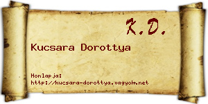 Kucsara Dorottya névjegykártya